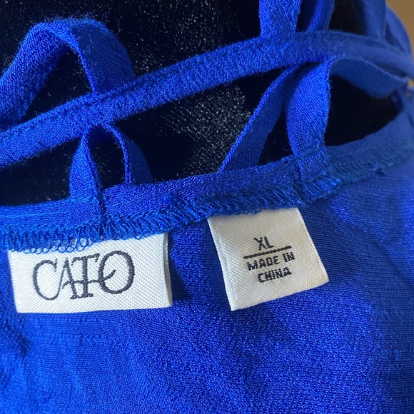 Cato Royal Blue Flirty Back Top - Picture 7 of 8